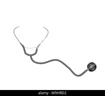 Premium Vector, Medical tool stethoscope isolated on white with heart  symbol