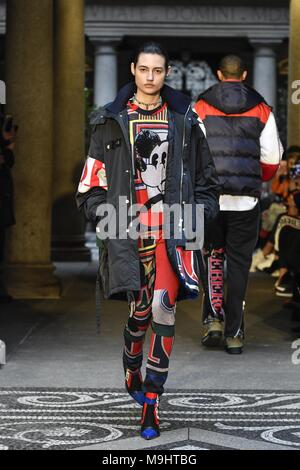 Milan Fashion Week Womenswear Autumn/Winter 2018/2019 - Iceberg - Catwalk  Featuring: model Where: Milan, Italy When: 23 Feb 2018 Credit: IPA/WENN.com  **Only available for publication in UK, USA, Germany, Austria, Switzerland** Stock Photo