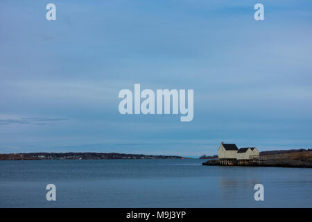 USA Maine ME Portland South Portland Willard Beach Simonton Cove Fishing Shacks Stock Photo