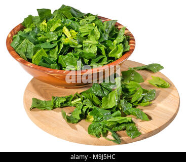 Chopped Spinach Stock Photo
