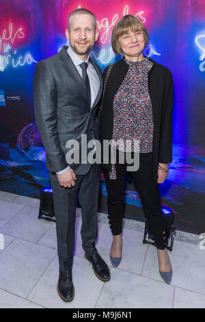 New York, NY - March 25, 2018: Tim Levy and Lisa Burger attend revival of Angels in America play after party at Espace Stock Photo