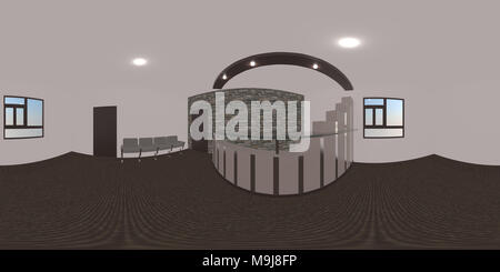 Reception HDRI map 3d rendering Stock Photo