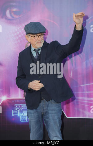 March 26, 2018 - U.S. - 26 March 2018 - Hollywood, California - Steven Spielberg. Premiere of Warner Bros. Pictures' 'Ready Player One' held at Dolby Theatre. Photo Credit: PMA/AdMedia (Credit Image: © Pma/AdMedia via ZUMA Wire) Stock Photo