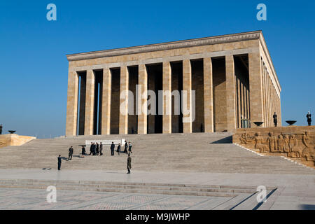 Ataturk Mausoleum, Anitkabir, memorial tomb of Mustafa Kemal Ataturk, first president of Turkey. ANKARA, TURKEY - DECEMBER 08, 2010 Stock Photo