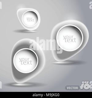 Collection of Abstract Colorful Speech Bubbles - Creative Web or Design Concept, Communication Template Illustration in Freely Editable Vector Format Stock Vector
