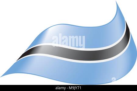 Botswana flag, vector illustration Stock Vector