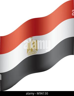 Egypt flag, vector illustration Stock Vector