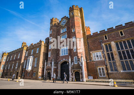 LONDON, UNITED KINGDOM - MARCH 21: This is St Jame's Palace an historic royal palace and landmark on March 21, 2018 in London Stock Photo