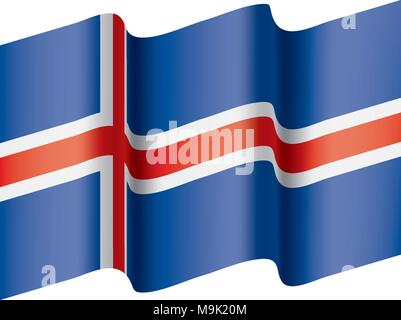 Iceland flag, vector illustration Stock Vector