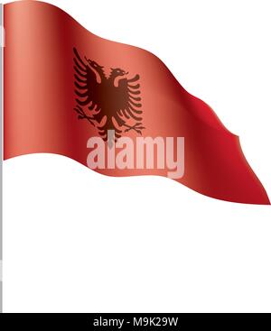 Albania flag, vector illustration Stock Vector