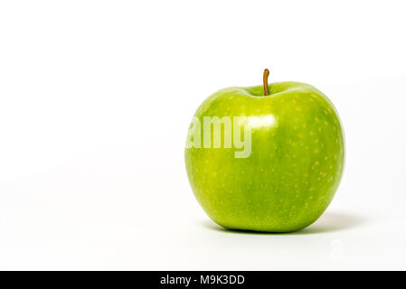Fresh green apples isolated on white background Stock Photo