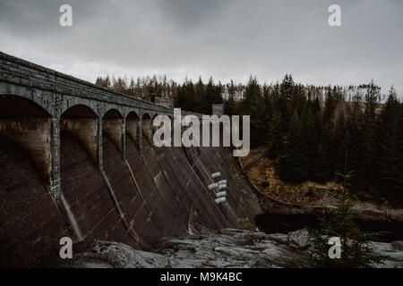 Laggan Dam and Roy bridge on River Spean in Scottish Highlands, Scotland. Stock Photo