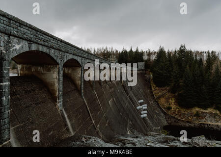 Laggan Dam and Roy bridge on River Spean in Scottish Highlands, Scotland. Stock Photo