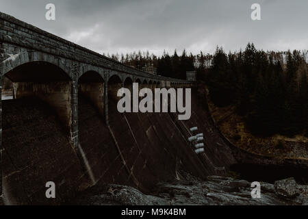 Laggan Dam and Roy bridge on River Spean in Scottish Highlands, Scotland. Stock Photo