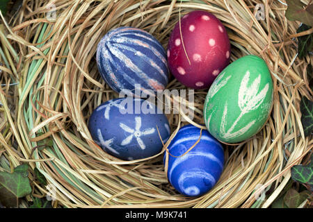 Colored Easter eggs Stock Photo