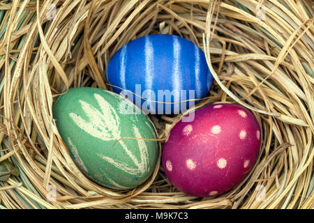 Colored Easter eggs Stock Photo