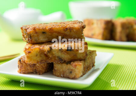 Deep fried pumpkin rice cake Stock Photo