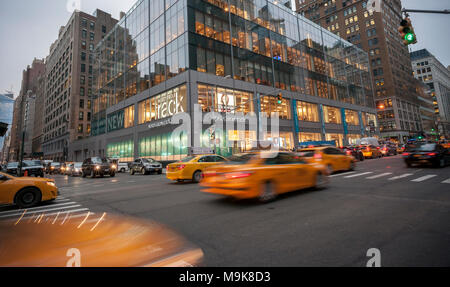 The Nordstrom Rack off-price store in the Herald Square area of New York on Tuesday, March 20, 2018. Buyout talks between the Nordstrom department store and the Nordstrom family members is reported to have ended as the family sought to take the chain private.  (Â© Richard B. Levine) Stock Photo