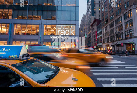 The Nordstrom Rack off-price store in the Herald Square area of New York on Tuesday, March 20, 2018. Buyout talks between the Nordstrom department store and the Nordstrom family members is reported to have ended as the family sought to take the chain private.  (Â© Richard B. Levine) Stock Photo