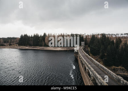 Laggan Dam and Roy bridge on River Spean in Scottish Highlands, Scotland. Stock Photo