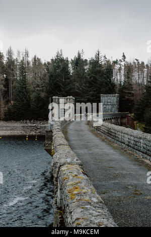 Laggan Dam and Roy bridge on River Spean in Scottish Highlands, Scotland. Stock Photo