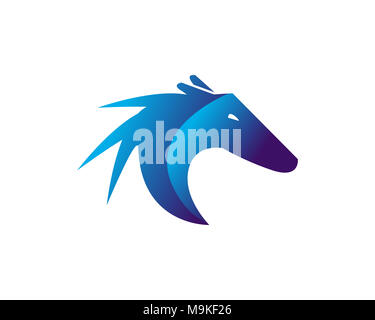 Illustration symbol outline head horse isolated on white background ...
