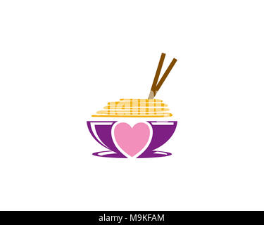 is a symbol associated with the love of noodle food Stock Photo