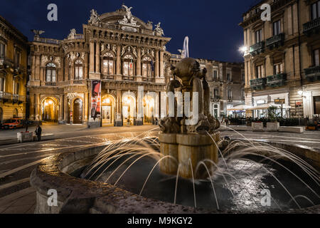 Bellini theatre in Catania, Sicily, Italy. Stock Photo