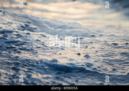 A beautiful closeup of a frozen sea water on the coast of Baltic sea ...