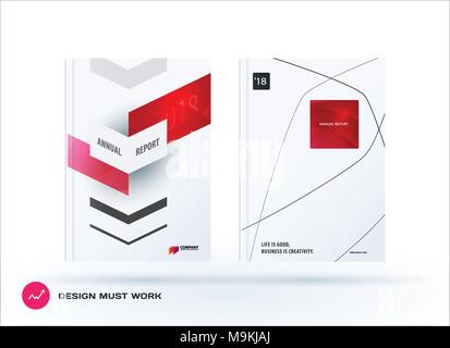 Business set of design brochure, abstract annual report, horizontal cover flyer in A4 with colourful arrows diagonal shape for branding, advertisement. Minimal vector presentation template. Stock Vector