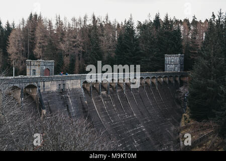 Laggan Dam and Roy bridge on River Spean in Scottish Highlands, Scotland. Stock Photo