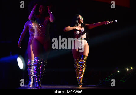 Ja Rule & Ashanti in concert with special guests at the James L. Knight Center  Featuring: Ashanti Where: Miami, Florida, United States When: 23 Feb 2018 Credit: JLN Photography/WENN.com Stock Photo