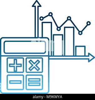 financial calculator business statistics infographic chart Stock Vector
