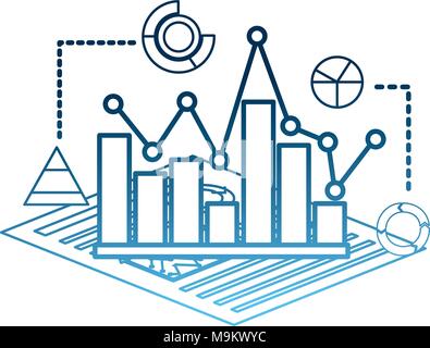 infographic 3d chart bar graph pyramid round document business Stock Vector
