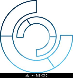 statistic round shape diagram icon Stock Vector