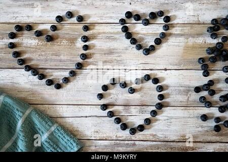Loving fun with Blueberries Stock Photo