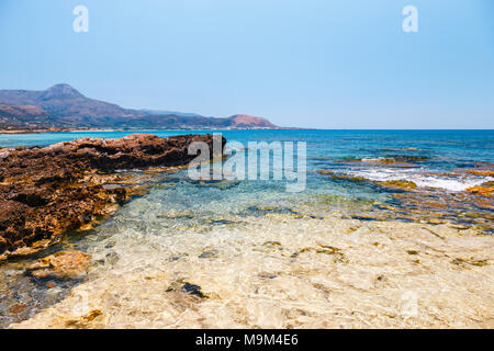 Beautiful Falassarna beach on Crete Island, Greece Stock Photo