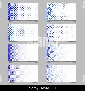 Geometrical rounded square mosaic pattern card background template set Stock Vector
