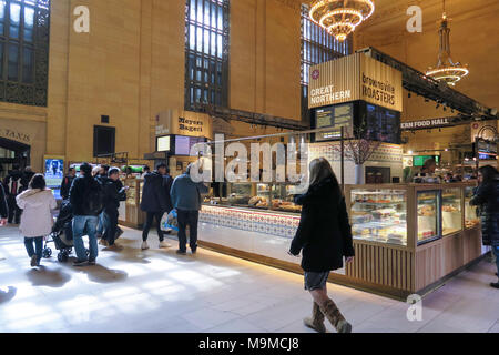 Great Northern Food Hall, Vanderbilt Hall in Grand Central Terminal, NYC, USA Stock Photo