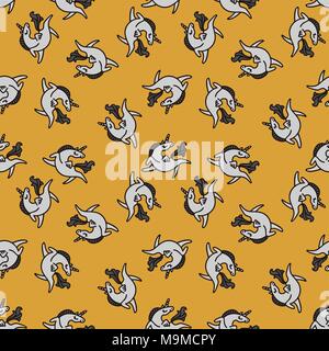 for childrens textile. Seamless pattern. Soft colors. White unicorns Stock Vector