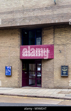 The stage door at the Royal & Derngate Theatre, Northampton, UK Stock Photo