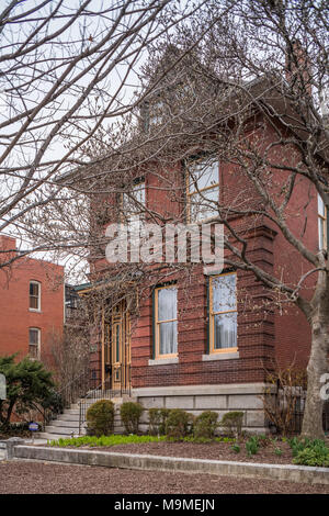 Historic house in the Lafayette Square neighborhood of St. Louis Stock Photo