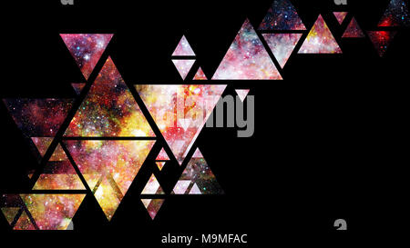 Space and geometry design. Minimal art concept. Abstract background. Elements of this image furnished by NASA. Stock Photo
