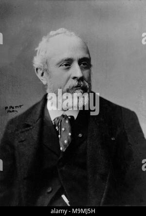 Portrait of the French sculptor Louis Ernest Barrias ( 1841 - 1905 )  -  photography by    Pierre Petit Stock Photo