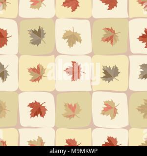 Maple leaves seamless pattern background Stock Vector