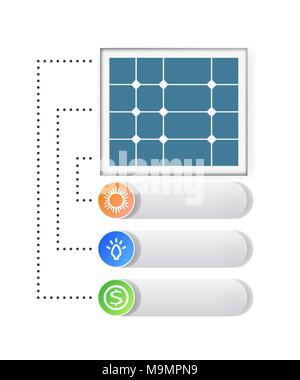 Infographics of the solar panel concept Stock Vector