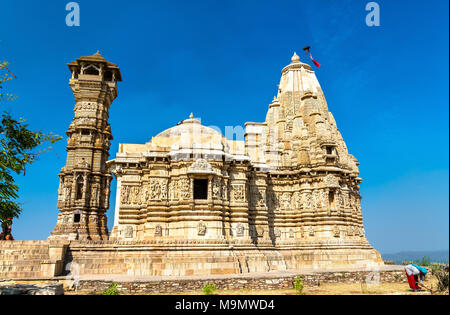 Digambara Jain Temple at Chittorgarh Fort. UNESCO world heritage site in Rajastan, India Stock Photo