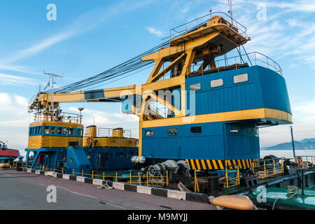 Industrial tanker ship details closeup Stock Photo