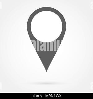 Pointer icon with shadow Stock Vector