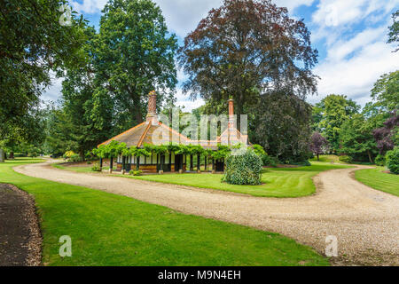 Queen Victoria's Tea House, a brick pavilion building built in 1869 in the grounds of Frogmore House on the Frogmore Estate, Windsor, UK Stock Photo